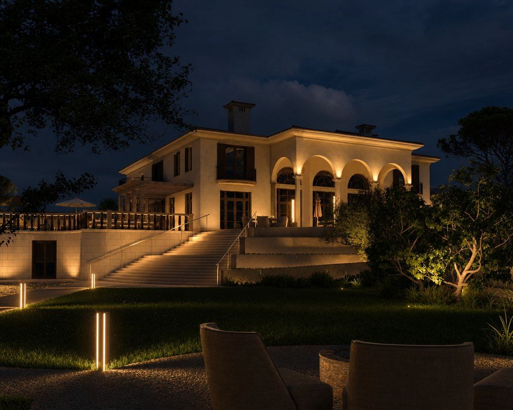 Villa de 2 400 m² à Calonge, Espagne — étude lumière, rendu retravaillé par IA