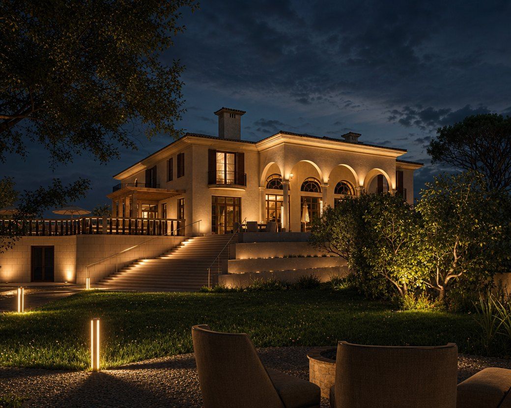 Villa de 2 400 m² à Calonge, Espagne — étude lumière, rendu retravaillé par IA