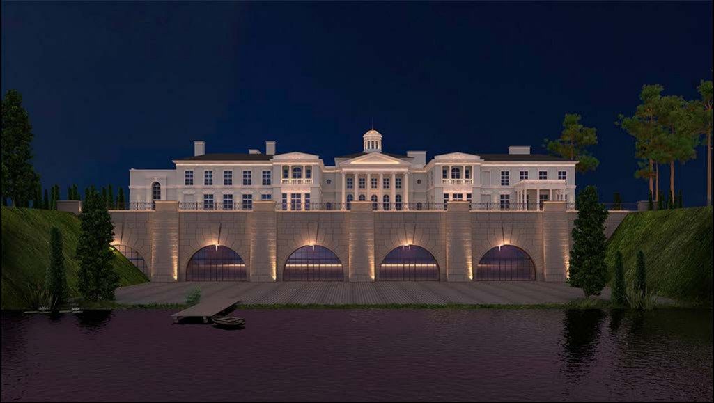 Villa de campagne privée, Diadenkovo, région de Moscou — étude lumière, vue 1