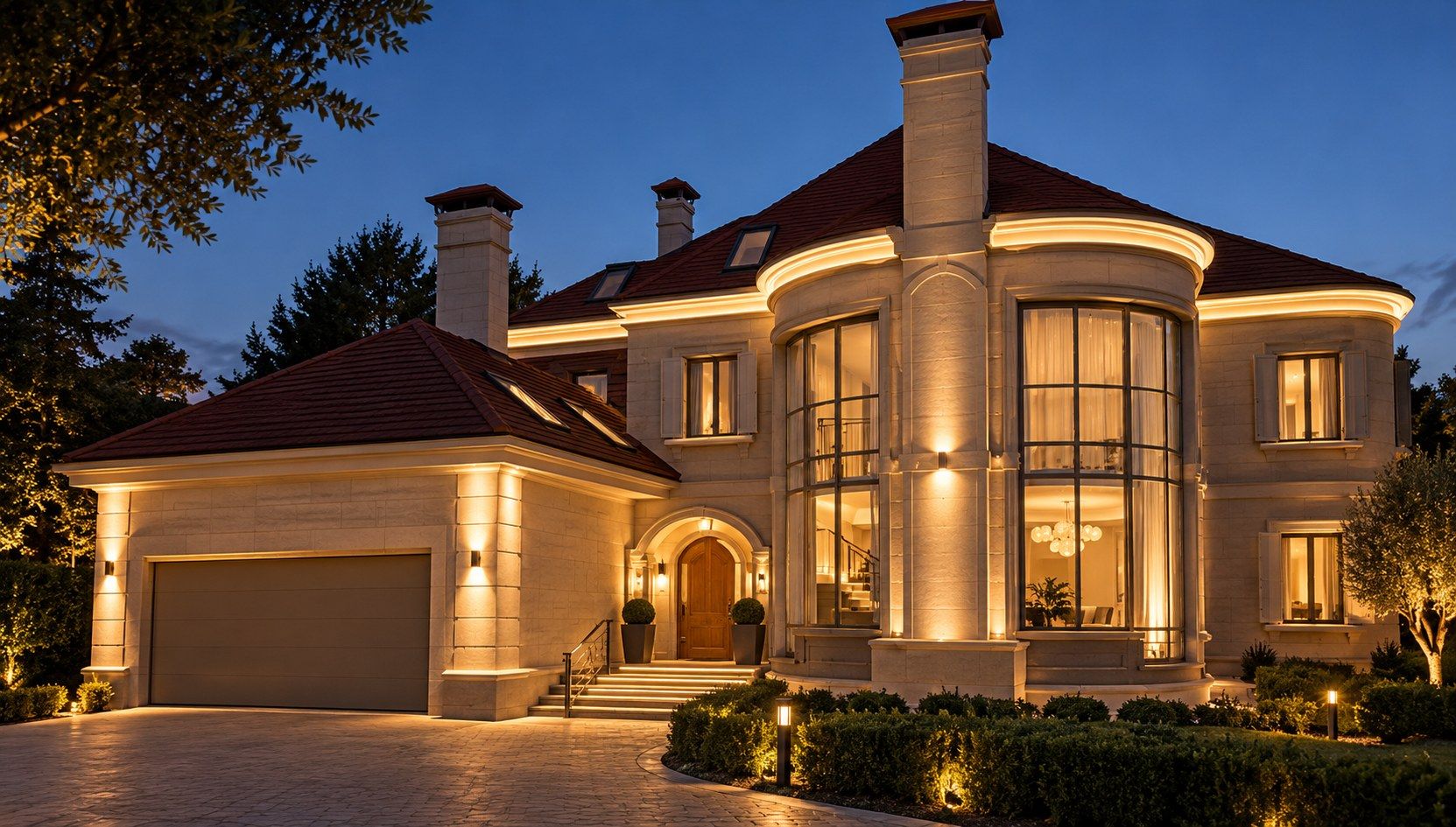 Maison de campagne privée, Madison Park, région de Moscou — étude lumière, vue 1