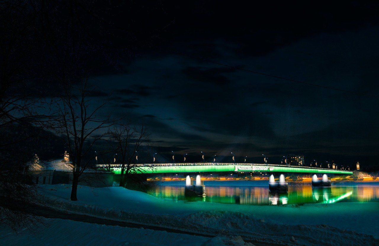 Veliki Novgorod, mise en lumière architecturale et urbaine, Russie — visuel de concept