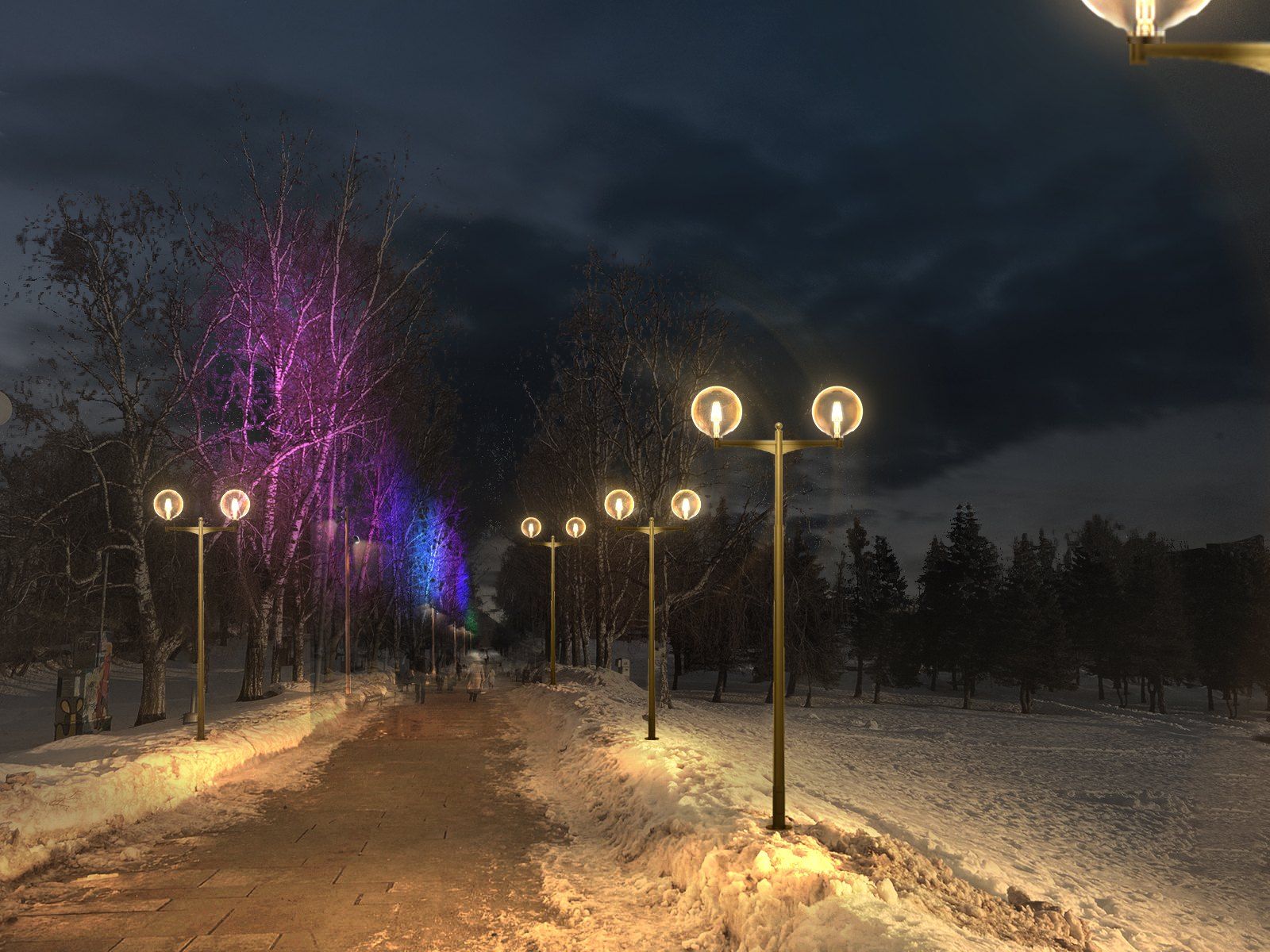 Veliki Novgorod, mise en lumière architecturale et urbaine, Russie — visuel de concept