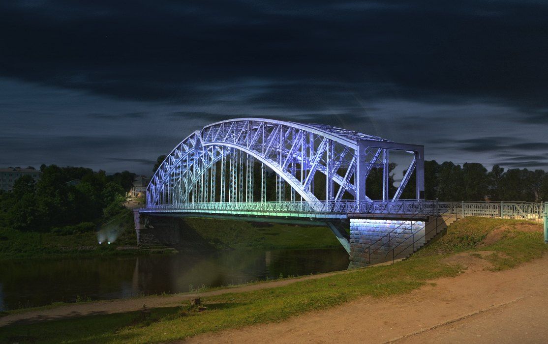 Veliki Novgorod, mise en lumière architecturale et urbaine, Russie — visuel de concept