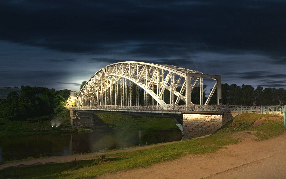 Veliki Novgorod, mise en lumière architecturale et urbaine, Russie — visuel de concept