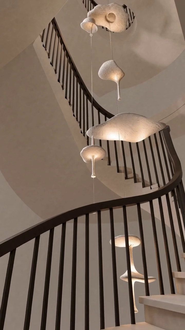 Private villa, French Riviera: staircase light sculpture — still from the study video